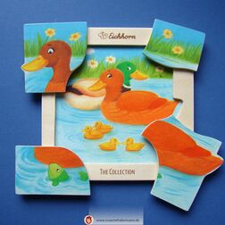 Kinderpuzzle mit Ente - Illustration für Eichhorn