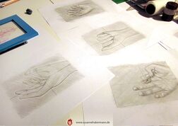 Bleistiftzeichnung von Händen - - Großraum Nürnberg - Landkreis Neustadt a. d. Aisch - Bad Windsheim   "Grundlagen des Zeichnens" mit Susanne Habermann