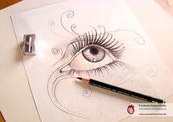 gezeichnetes Auge