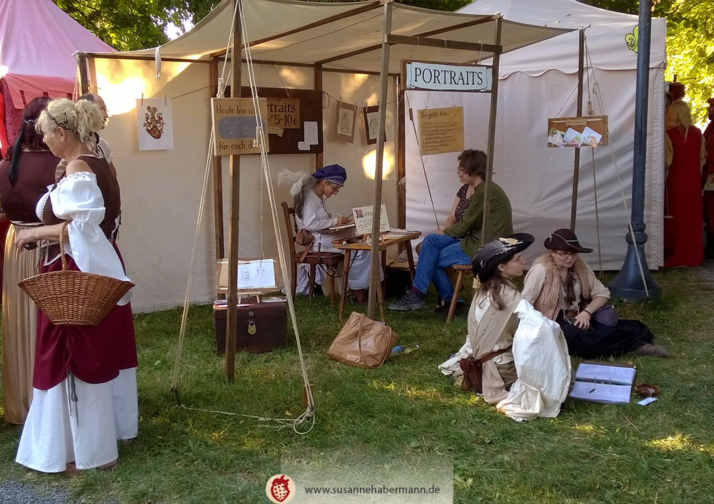 Ritterfest Waischenfeld Portraitzeichnen